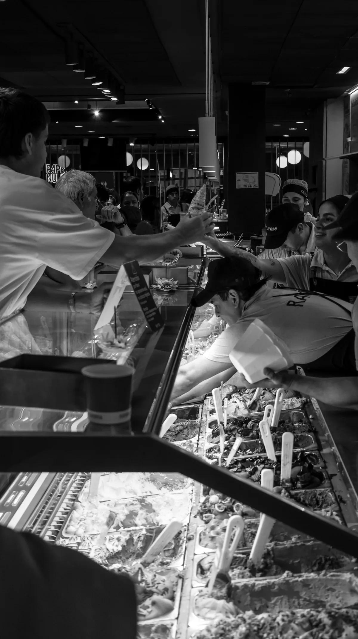 Ice cream shop in Bariloche during summer